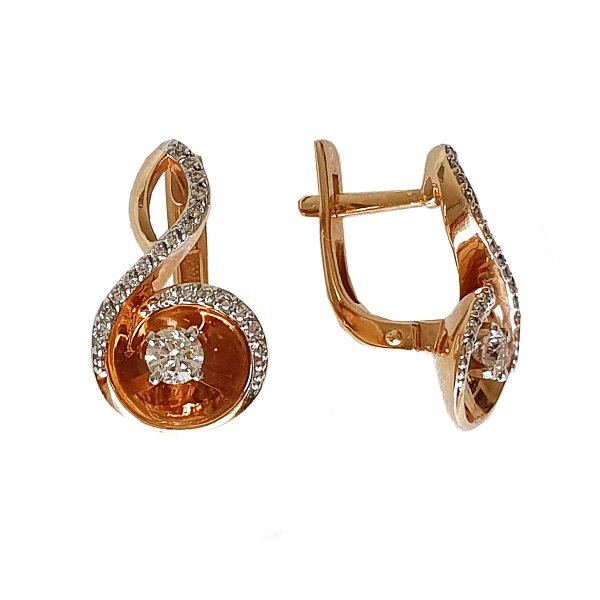 Серьги Александра - Золото 585, Бриллиант (арт. 1020624)