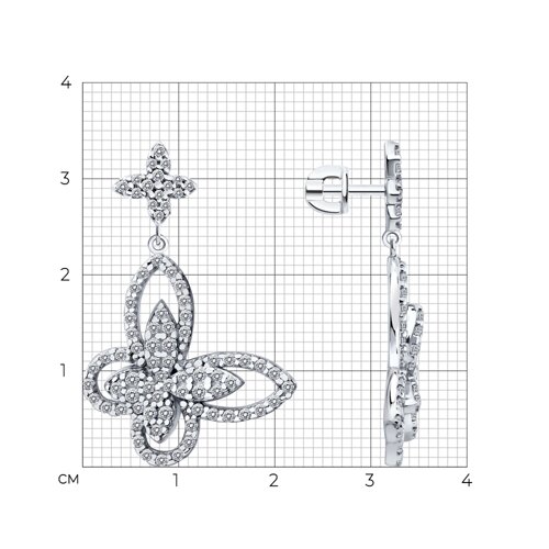 Серьги SOKOLOV - Серебро 925, Фианит (арт. 94027738)