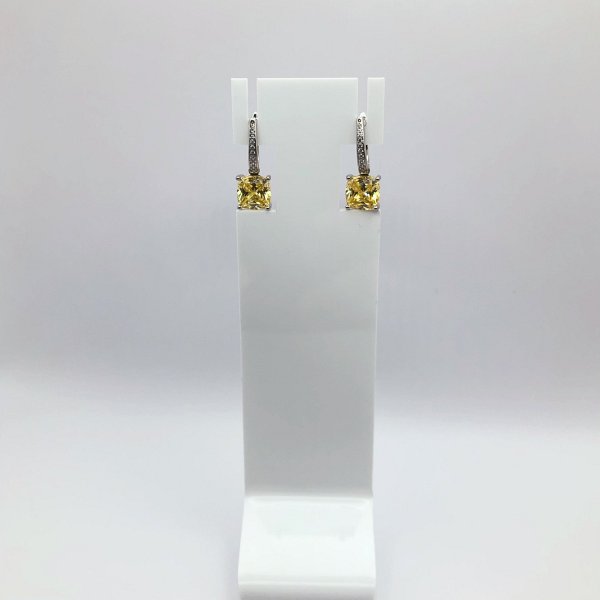 Серьги Фиделис - Серебро 925, Фианит (арт. SS-B1598E-ye)