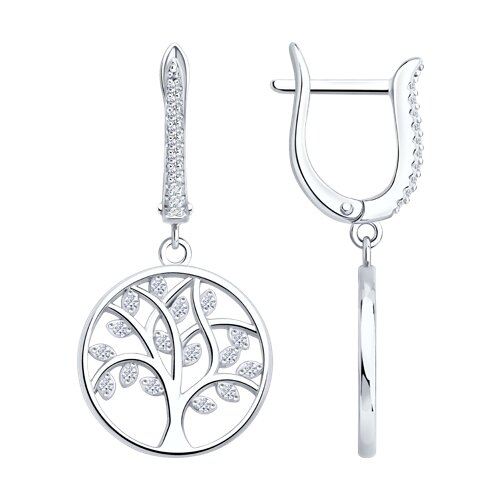 Серьги SOKOLOV - Серебро 925, Фианит (арт. 94026317-91)