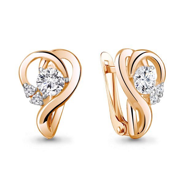 Серьги Аквамарин - Серебро 925, Фианит (арт. 49167А.6)