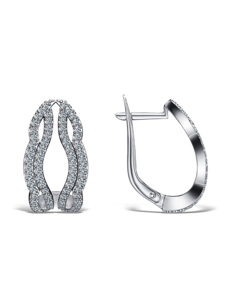 Серьги Иллада - Серебро 925, Фианит (арт. с822826)