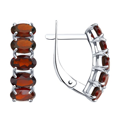 Серьги SOKOLOV - Серебро 925, Гранат (арт. 92021029)