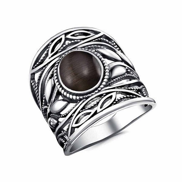 Кольцо Красная пресня - Серебро 925, Серпентин (арт. 23615170-16)