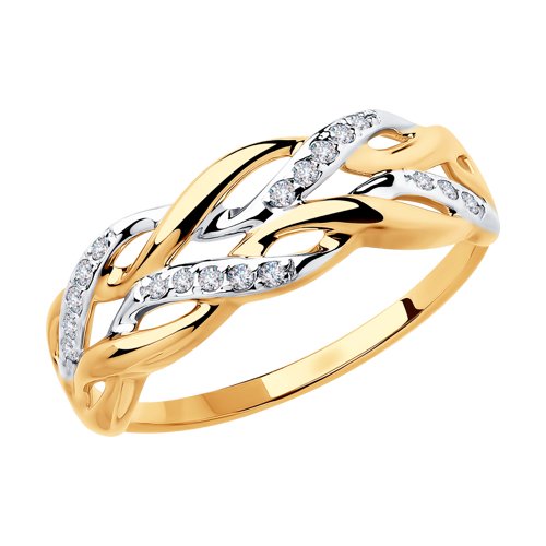 Кольцо SOKOLOV - Золото 375, Фианит (арт. 018466-4)