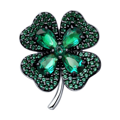 Брошь SOKOLOV - Серебро 925, Фианит (арт. 94040279)