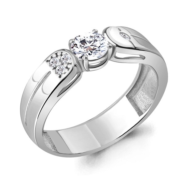 Кольцо Аквамарин - Серебро 925, Фианит (арт. 68629А.5)