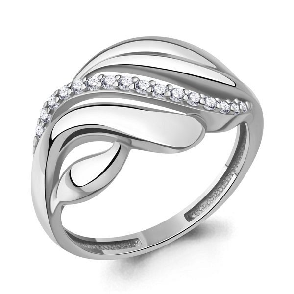 Кольцо Аквамарин - Серебро 925, Фианит (арт. 600856А.5)