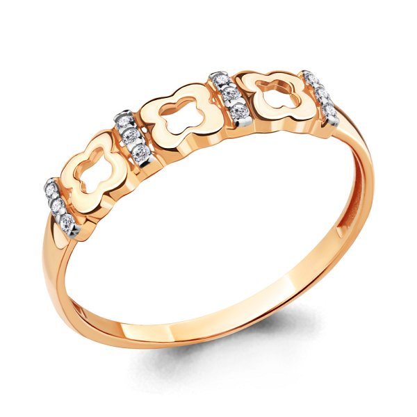 Кольцо Аквамарин - Золото 375, Фианит (арт. 68419А.8)