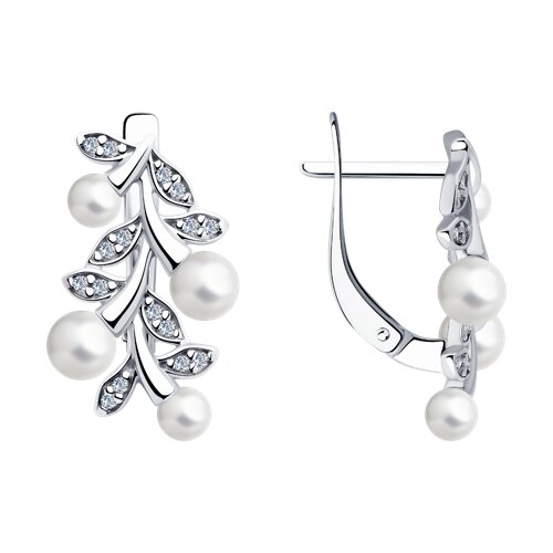 Серьги SOKOLOV - Серебро 925, Жемчуг имитация (арт. 94026058)