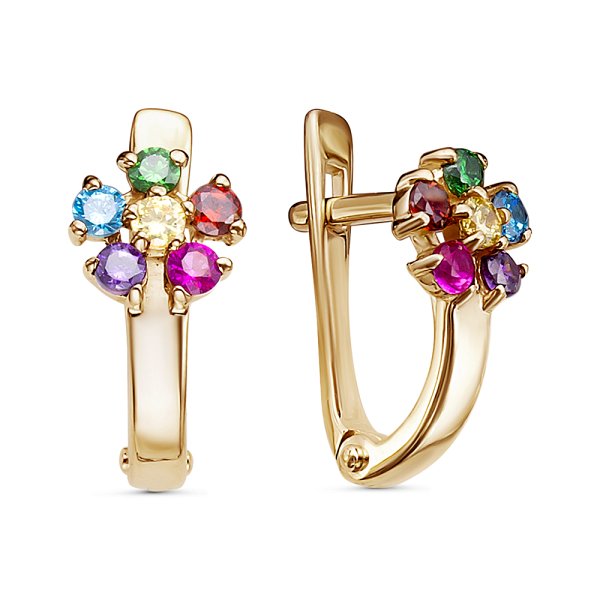 Серьги Иллада - Серебро 925, Фианит (арт. с120567-1ПЗ)