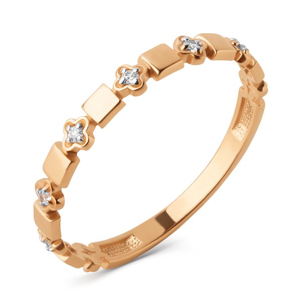 Кольцо ЮФ Династия - Золото 585, Фианит (арт. 024391-1102)