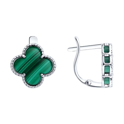 Серьги SOKOLOV - Серебро 925, Малахит (арт. 83020440)
