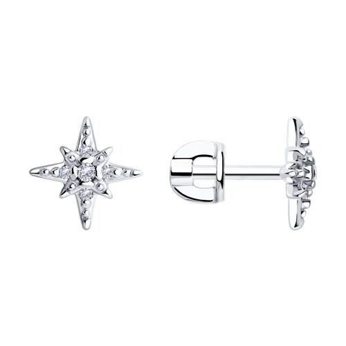 Серьги SOKOLOV - Серебро 925, Фианит (арт. 94025892)