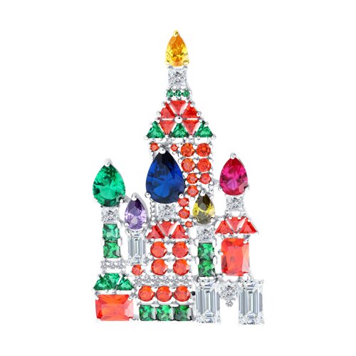 Брошь SOKOLOV - Серебро 925, Фианит (арт. 94040349)