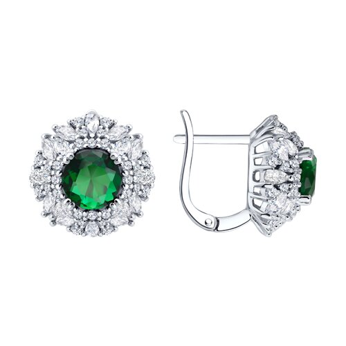 Серьги SOKOLOV - Серебро 925, Фианит (арт. 94027617-91)