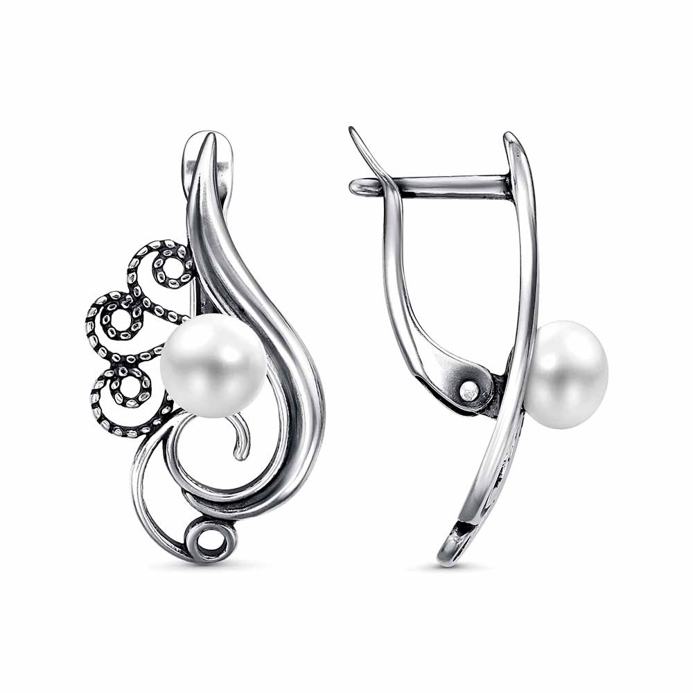 Серьги Красная пресня - Серебро 925, Жемчуг культивированный (арт. 33316822)