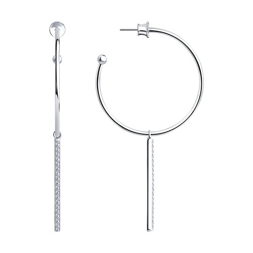 Серьги SOKOLOV - Серебро 925, Фианит (арт. 94023875)