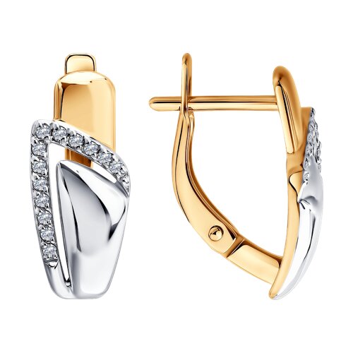 Серьги SOKOLOV - Золото 585, Фианит (арт. 0201059)