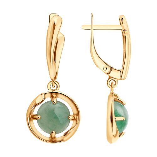 Серьги SOKOLOV - Серебро 925, Жадеит (арт. 83020498)