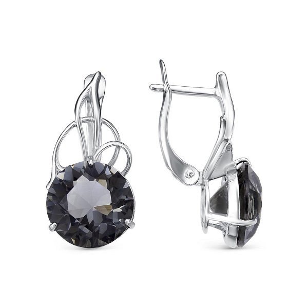 Серьги Красная пресня - Серебро 925, Синтетический александрит (арт. 33610530Д9)