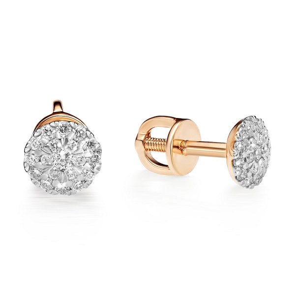 Серьги ООО "Новый Бриллиант" - Золото 585, Бриллиант (арт. 213100040)