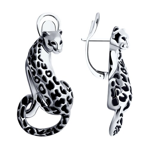 Серьги Diamant - Серебро 925, Эмаль (арт. 94-120-01672-1)