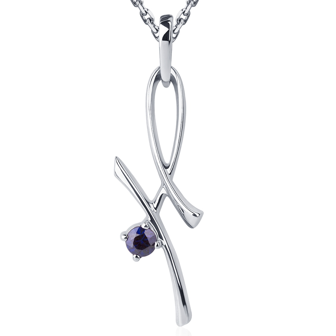 Подвеска Platinum Lab. - Платина 950, Сапфир (арт. ПП-058С-01)