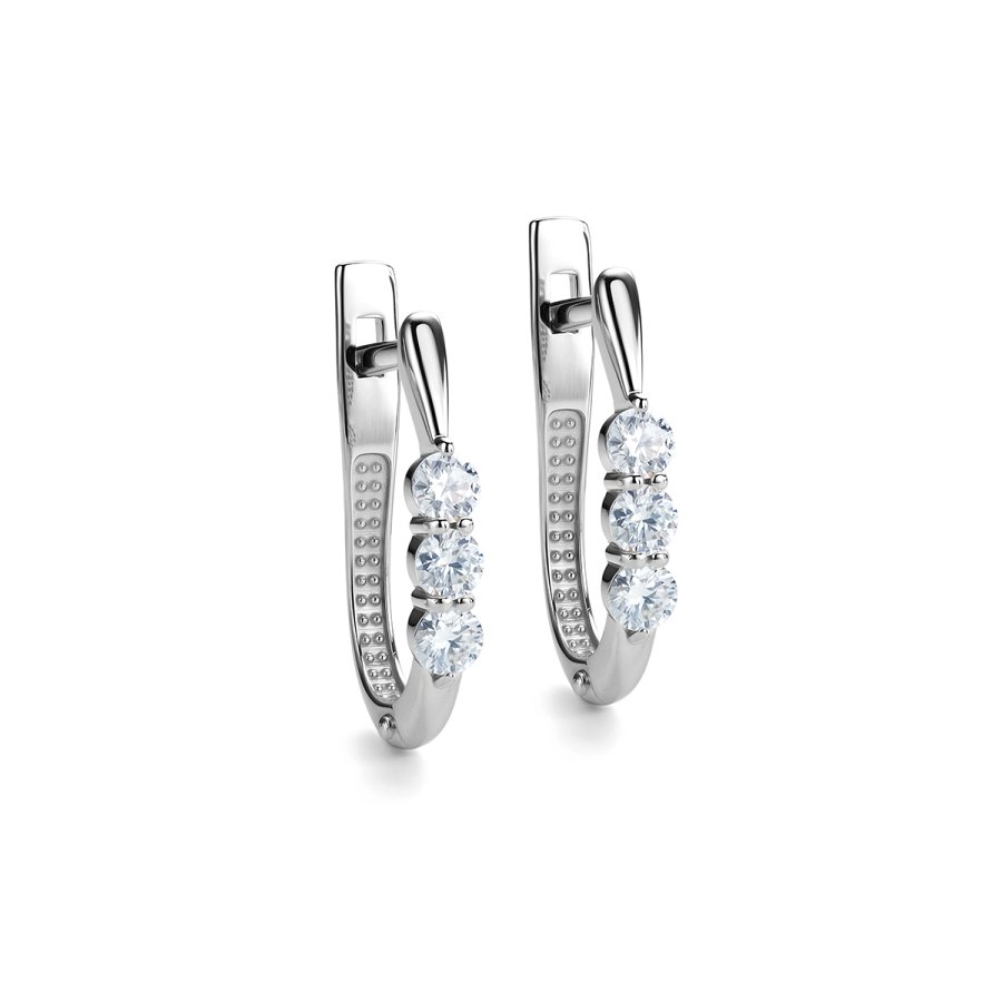 Серьги Дар - Серебро 925, Синтетический муассанит (арт. С-5177рс16128)