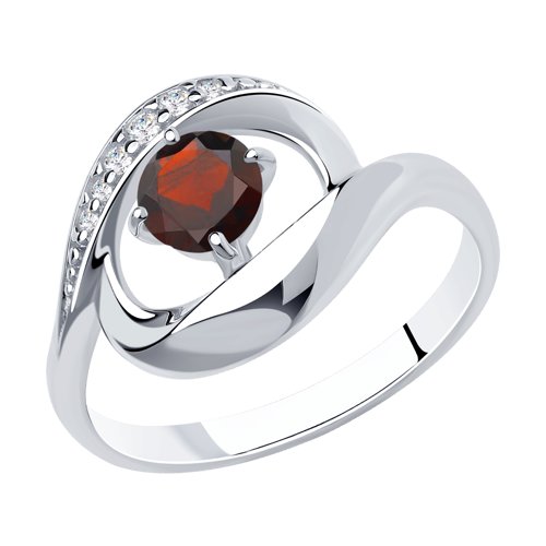 Кольцо Diamant - Серебро 925, Гранат, Фианит (арт. 94-310-00695-2)