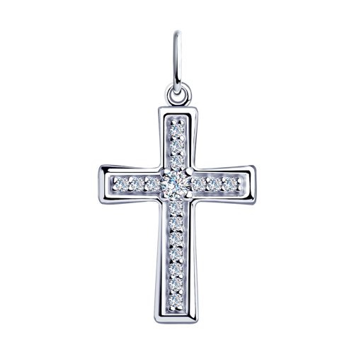 Подвеска SOKOLOV - Серебро 925, Фианит (арт. 94032335)