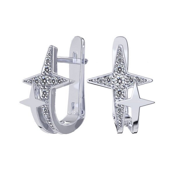 Серьги POKROVSKY - Серебро 925, Фианит (арт. 2101650-00775)