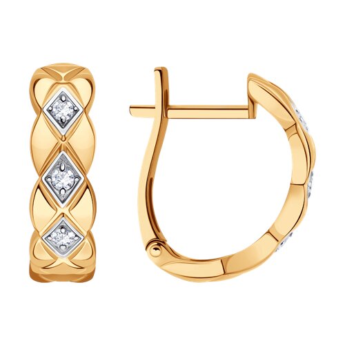 Серьги Diamant - Золото 585, Фианит (арт. 51-120-00186-1)