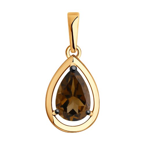 Подвеска SOKOLOV - Серебро 925, Раухтопаз (арт. 92030757)