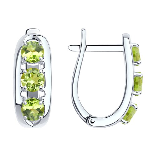 Серьги SOKOLOV - Серебро 925, Хризолит (арт. 92022570)