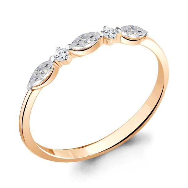 Кольцо Аквамарин - Золото 585, Фианит (арт. 67110.1)