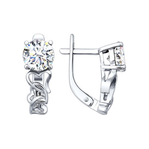 Серьги SOKOLOV - Серебро 925, Фианит (арт. 94021097)