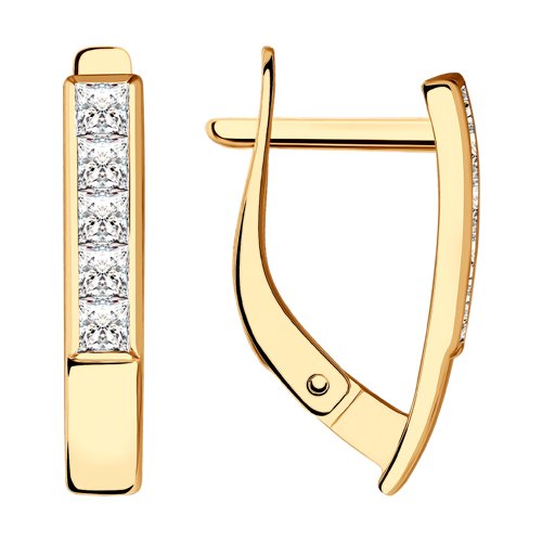 Серьги SOKOLOV - Золото 375, Фианит (арт. 028756-4)