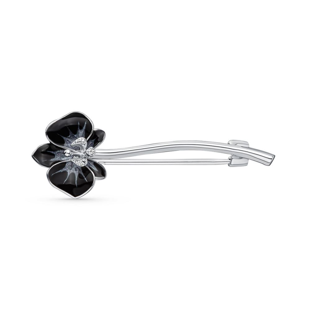 Брошь Мириада - Серебро 925, Фианит, Эмаль (арт. 901082830)