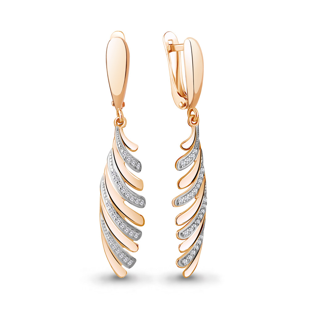 Серьги Аквамарин - Серебро 925, Фианит (арт. 42509А.6)