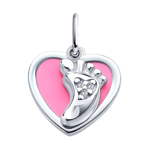 Подвеска Diamant - Серебро 925, Фианит, Эмаль (арт. 94-130-02222-2)