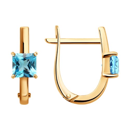 Серьги SOKOLOV - Золото 585, Топаз (арт. 729408)