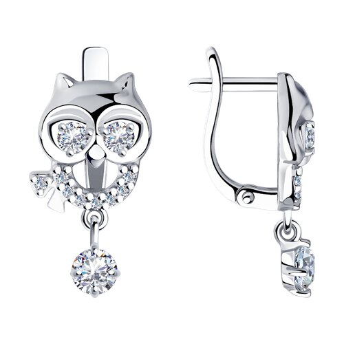 Серьги SOKOLOV - Серебро 925, Фианит (арт. 94023721)