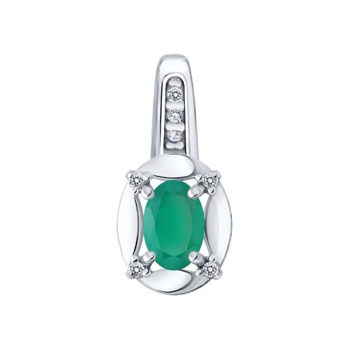 Подвеска SOKOLOV - Серебро 925, Агат, Фианит (арт. 92030859)