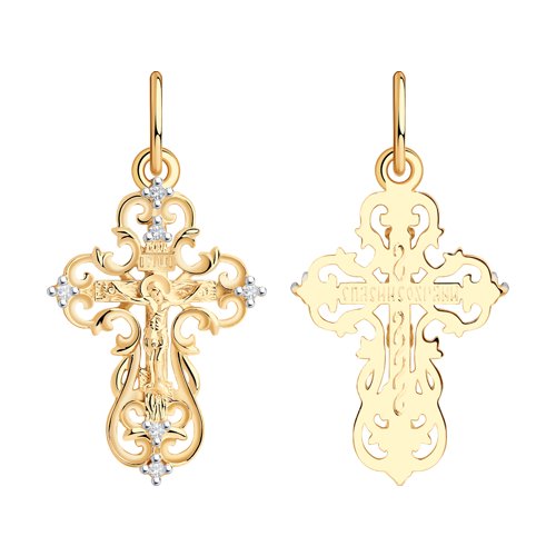 Подвеска SOKOLOV - Золото 585, Фианит (арт. 121271)