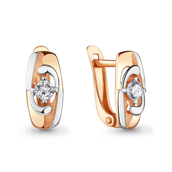 Серьги Аквамарин - Золото 375, Фианит (арт. 46861.8)