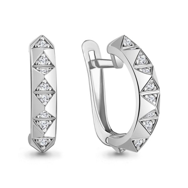 Серьги Аквамарин - Серебро 925, Фианит (арт. 49912А.5)