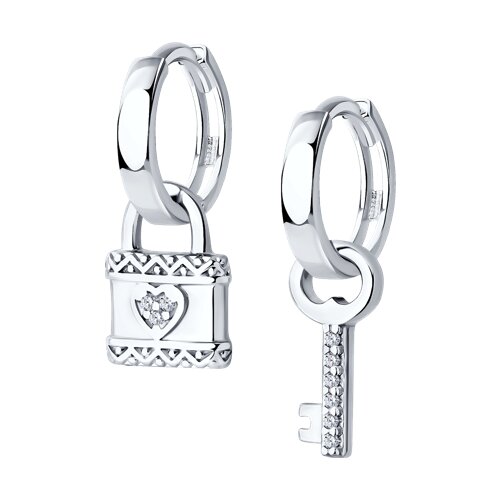 Серьги SOKOLOV - Серебро 925, Фианит (арт. 94026427)