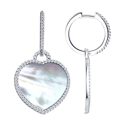 Серьги SOKOLOV - Серебро 925, Перламутр, Фианит (арт. 83020447)