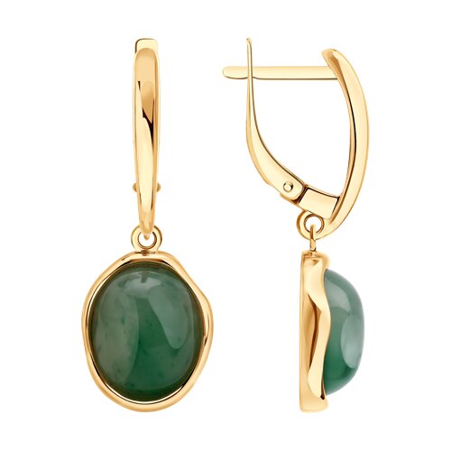 Серьги SOKOLOV - Серебро 925, Жадеит (арт. 83020494)